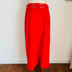 Vintage 90s Y2K Red Maxi Skirt